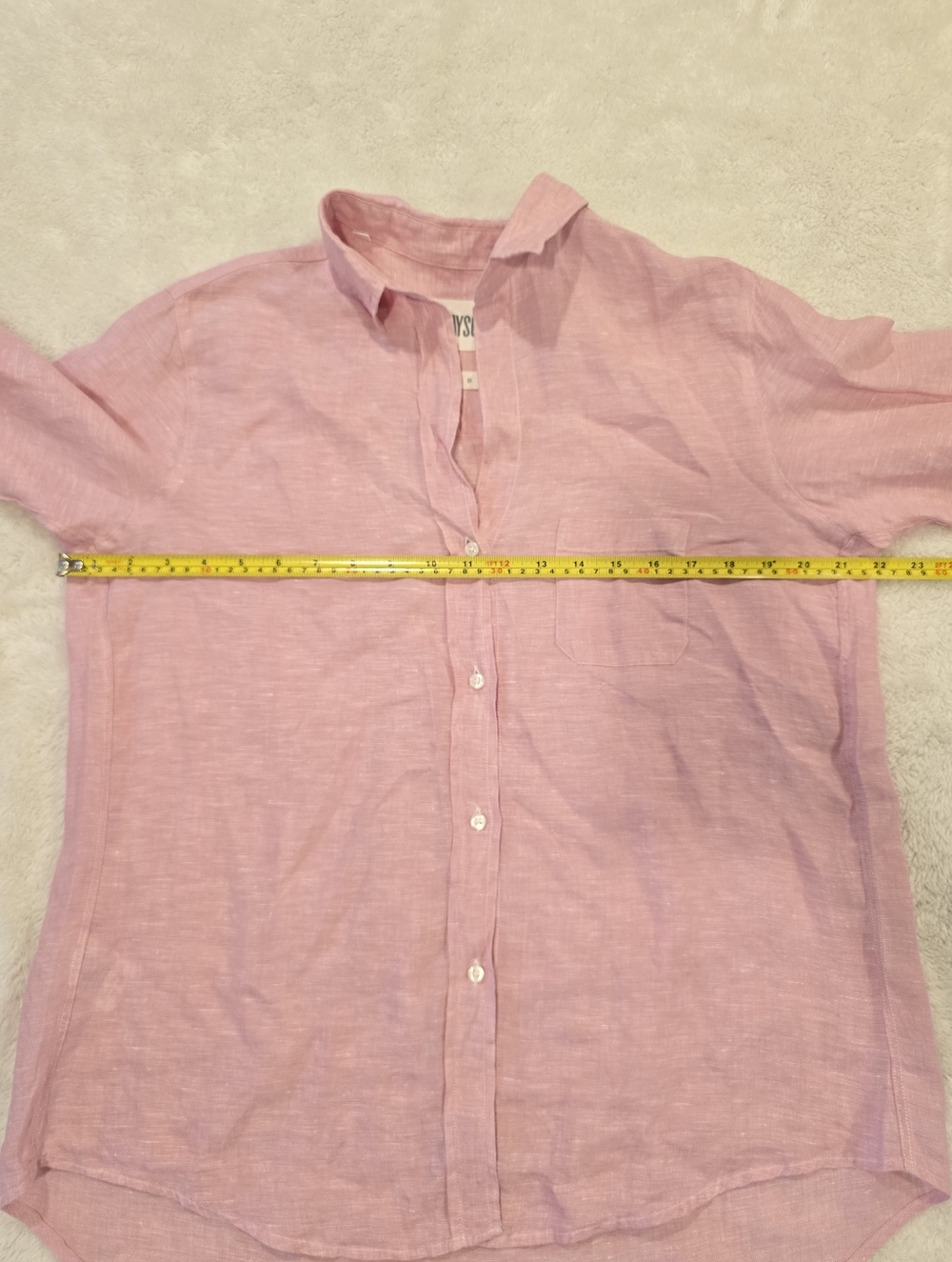 Grayson By Frank And Eileen The Hero 100% Linen Button Down Shirt Pink Sz 3/M - Picture 10 of 13